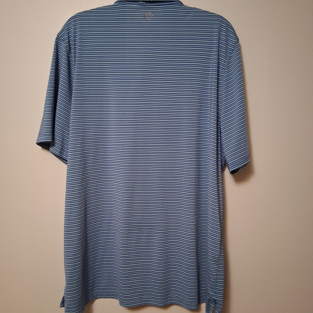 Southern Tide Men's Blue Striped Polo Shirt Size XL Golf - Picture 7 of 12